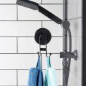 Haczyk wieszak ścienny na ubrania ręczniki metalowy czarny na przyssawkę podwójny BATHROOM SOLUTIONS 567013