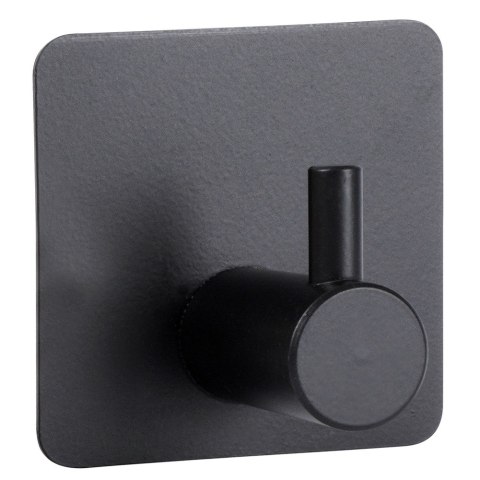 Haczyk wieszak ścienny na ubrania ręczniki samoprzylepny stalowy czarny 4 sztuki VILDE 569696