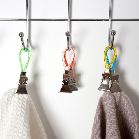 Klipsy na ręczniki do wieszania do kuchni łazienki 5 sztuk ORION 142505