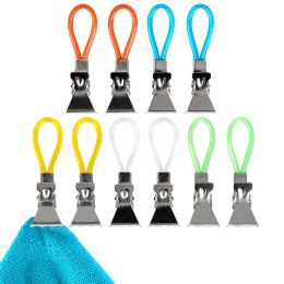 Klipsy na ręczniki ścierki do łazienki kuchni na ręczniki 10 sztuk EXCELLENT HOUSEWARE 569390