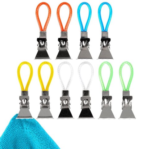 Klipsy na ręczniki ścierki do łazienki kuchni na ręczniki 10 sztuk EXCELLENT HOUSEWARE 569390