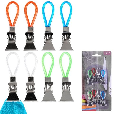 Klipsy na ręczniki ścierki do łazienki kuchni na ręczniki 8 sztuk VILDE 569568