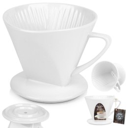 Lejek do filtrowania kawy zaparzacz porcelanowy biały VILDE 120437