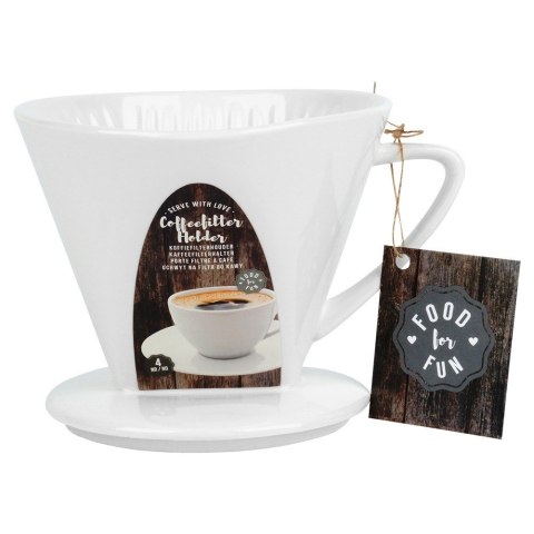 Lejek do filtrowania kawy zaparzacz porcelanowy biały VILDE 120437