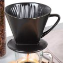 Lejek do filtrowania kawy zaparzacz porcelanowy czarny HIT 259666