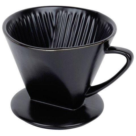 Lejek do filtrowania kawy zaparzacz porcelanowy czarny HIT 259666