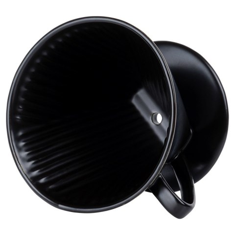 Lejek do filtrowania kawy zaparzacz porcelanowy czarny HIT 259666