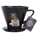 Lejek do filtrowania kawy zaparzacz porcelanowy czarny HIT 259666