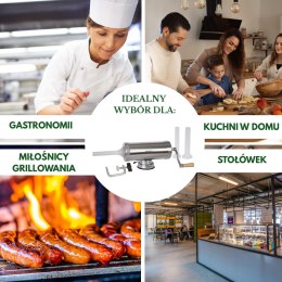 Nadziewarka do kiełbasy kiełbas pozioma ręczna maszynka 2.5kg KLAUSBERG KB-7925