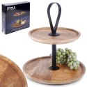 Patera na ciasto babeczki owoce drewniana 2 piętrowa 32cm HOME STYLING COLLECTION 139384