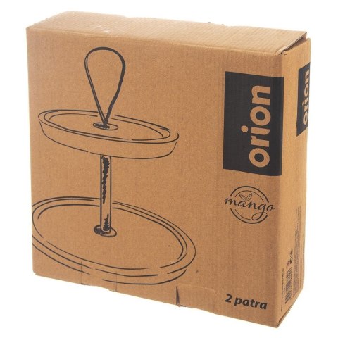 Patera na ciasto babeczki owoce drewniana 2 piętrowa MANGO 30cm ORION 122992