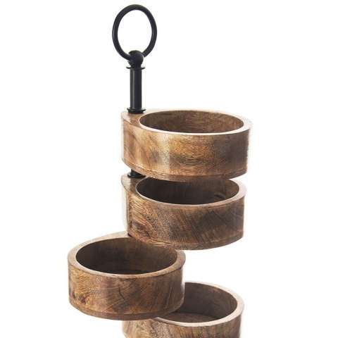 Patera na ciasto babeczki owoce drewniana 5 piętrowa MANGO 44.5cm ORION 122993