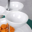 Patera na ciasto babeczki owoce porcelanowa biała 2 piętrowa 22cm ALPINA 139378