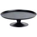 Patera na ciasto babeczki owoce tort stalowa czarna na nóżce 24cm VILDE 139765