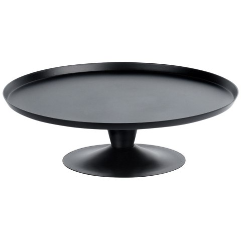 Patera na ciasto babeczki owoce tort stalowa czarna na nóżce 24cm VILDE 139765