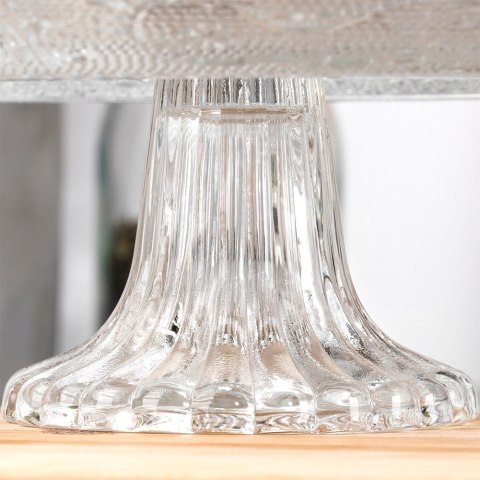 Patera na ciasto babeczki owoce tort szklana na nóżce 25cm VILDE 139773