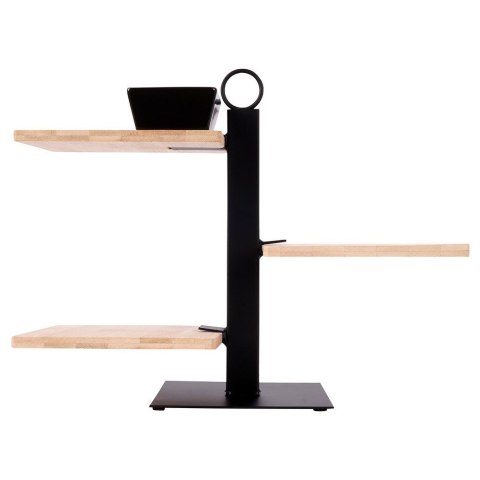 Patera na ciasto owoce babeczki bambusowa 3 piętrowa z miseczką 32x32x26.5cm EXCELLENT HOUSEWARE 139213