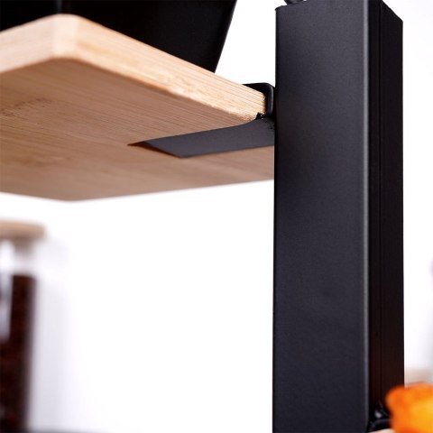 Patera na ciasto owoce babeczki bambusowa 3 piętrowa z miseczką 32x32x26.5cm EXCELLENT HOUSEWARE 139213