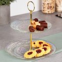 Patera na ciasto owoce babeczki szklana 2 piętrowa 24cm EXCELLENT HOUSEWARE 139692