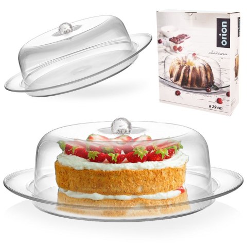 Patera na ciasto owoce babeczki z kloszem plastikowa CHARISMA 29cm ORION 155013