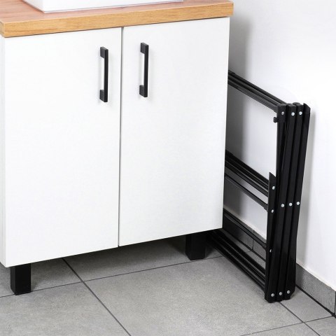 Suszarka na pranie metalowa czarna pionowa rozsuwana 44.5-75x37.5x105cm VILDE 779105