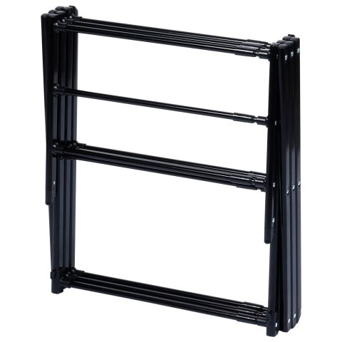 Suszarka na pranie metalowa czarna pionowa rozsuwana 44.5-75x37.5x105cm VILDE 779105