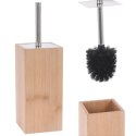 Szczotka do czyszczenia WC toalety czarna ze stojakiem bambus 34cm BATHROOM SOLUTIONS 540608