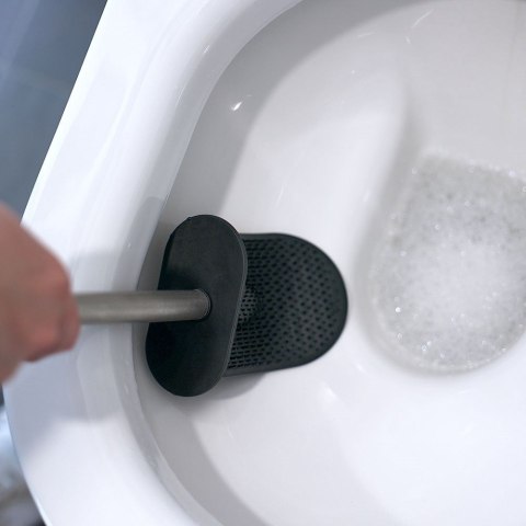 Szczotka do czyszczenia WC toalety silikonowa ze stojakiem 39cm BATHROOM SOLUTIONS 569402
