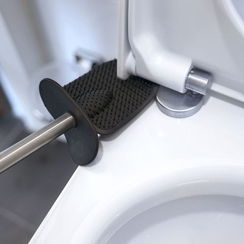 Szczotka do czyszczenia WC toalety silikonowa ze stojakiem 39cm BATHROOM SOLUTIONS 569402