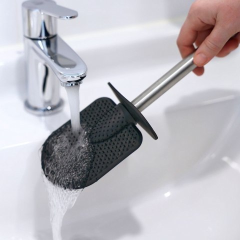 Szczotka do czyszczenia WC toalety silikonowa ze stojakiem 39cm BATHROOM SOLUTIONS 569402
