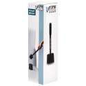 Szczotka do czyszczenia WC toalety silikonowa ze stojakiem dozownikiem płynu czarna VILDE 568062