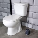 Szczotka do czyszczenia WC toalety silikonowa ze stojakiem szara 36cm BATHROOM SOLUTIONS 569636-S