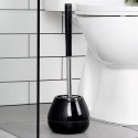 Szczotka do czyszczenia WC toalety silikonowa ze stojakiem szczypcami czarna VILDE 569988