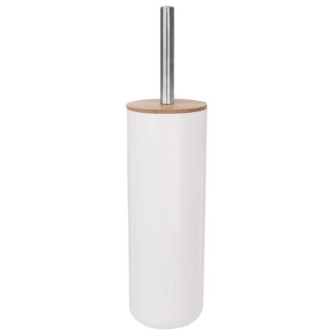 Szczotka do czyszczenia WC toalety ubikacji ze stojakiem BAMBUS biała ORION 540656