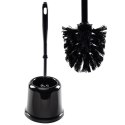 Szczotka do czyszczenia WC toalety ubikacji ze stojakiem czarna 38cm VILDE 540613
