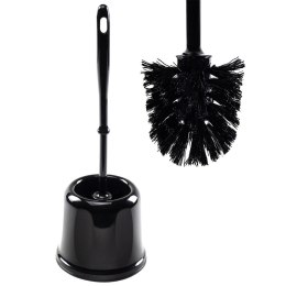 Szczotka do czyszczenia WC toalety ubikacji ze stojakiem czarna 38cm VILDE 540613