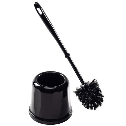 Szczotka do czyszczenia WC toalety ubikacji ze stojakiem czarna 38cm VILDE 540613