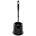 Szczotka do czyszczenia WC toalety ubikacji ze stojakiem czarna 38cm VILDE 540613