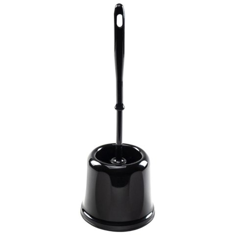 Szczotka do czyszczenia WC toalety ubikacji ze stojakiem czarna 38cm VILDE 540613