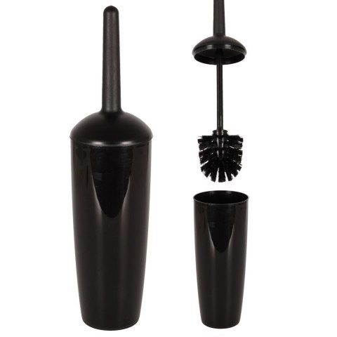 Szczotka do czyszczenia WC toalety ubikacji ze stojakiem czarna 39cm VILDE 569068
