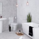 Szczotka do czyszczenia WC toalety ubikacji ze stojakiem czarna 39cm VILDE 569068