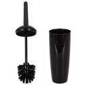 Szczotka do czyszczenia WC toalety ubikacji ze stojakiem czarna 39cm VILDE 569068
