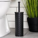Szczotka do czyszczenia WC toalety z pojemnikiem stojakiem metalowa czarna VILDE 569962