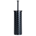 Szczotka do czyszczenia WC toalety z pojemnikiem stojakiem metalowa czarna VILDE 569962