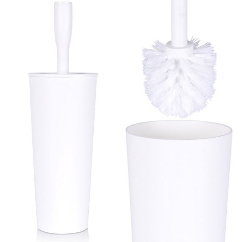Szczotka do czyszczenia WC toalety ze stojakiem biała 37cm BATHROOM SOLUTIONS 569637-B
