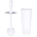 Szczotka do czyszczenia WC toalety ze stojakiem biała 37cm BATHROOM SOLUTIONS 569637-B