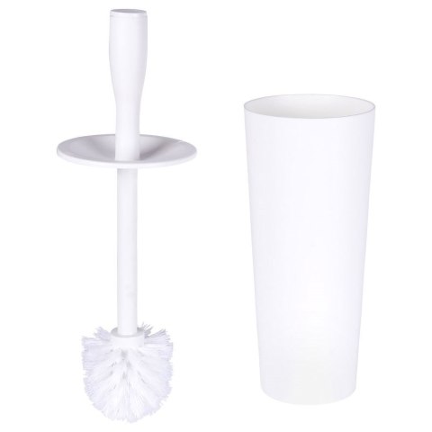Szczotka do czyszczenia WC toalety ze stojakiem biała 37cm BATHROOM SOLUTIONS 569637-B