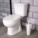 Szczotka do czyszczenia WC toalety ze stojakiem biała 37cm BATHROOM SOLUTIONS 569637-B