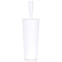 Szczotka do czyszczenia WC toalety ze stojakiem biała 37cm BATHROOM SOLUTIONS 569637-B