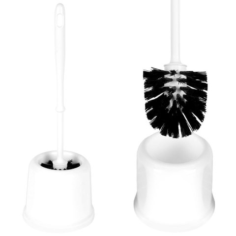 Szczotka do czyszczenia mycia WC toalety ze stojakiem biała 39cm VILDE 569371
